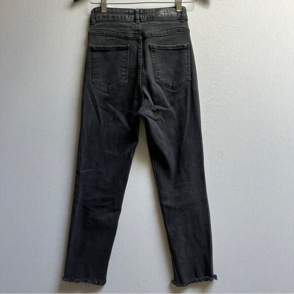 Dilvin Black high waisted slit fit jeans Sz 26" - Picture 3 of 12